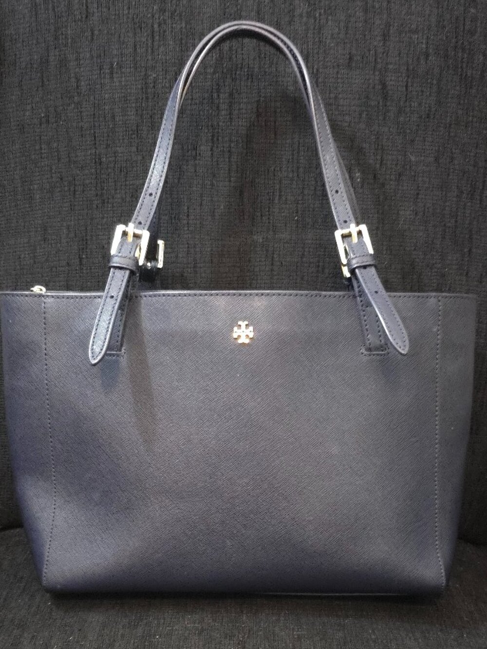 Tory Burch Navy Blue Tote Bag
